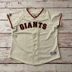 Vintage Majestic San Francisco Giants MLB Size Large Jersey Women Made In Korea